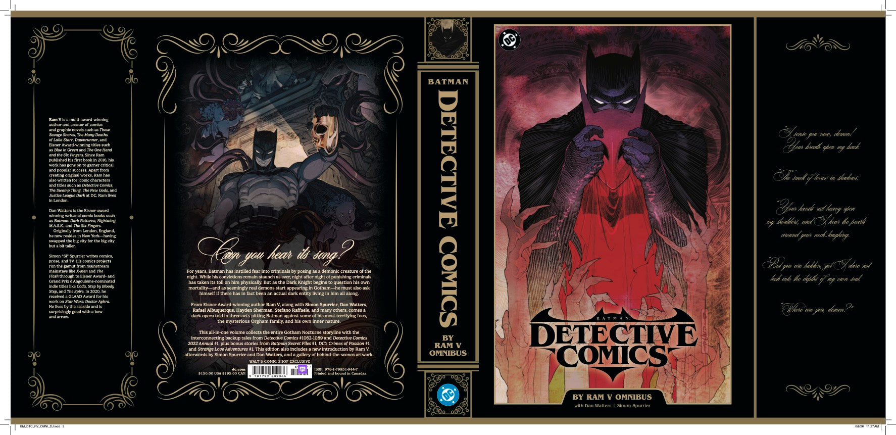 Batman: Detective Comics by Ram V Omnibus Walt's Comic Shop Exclusive Cover incl Signed Plate HC *PRE-ORDER*