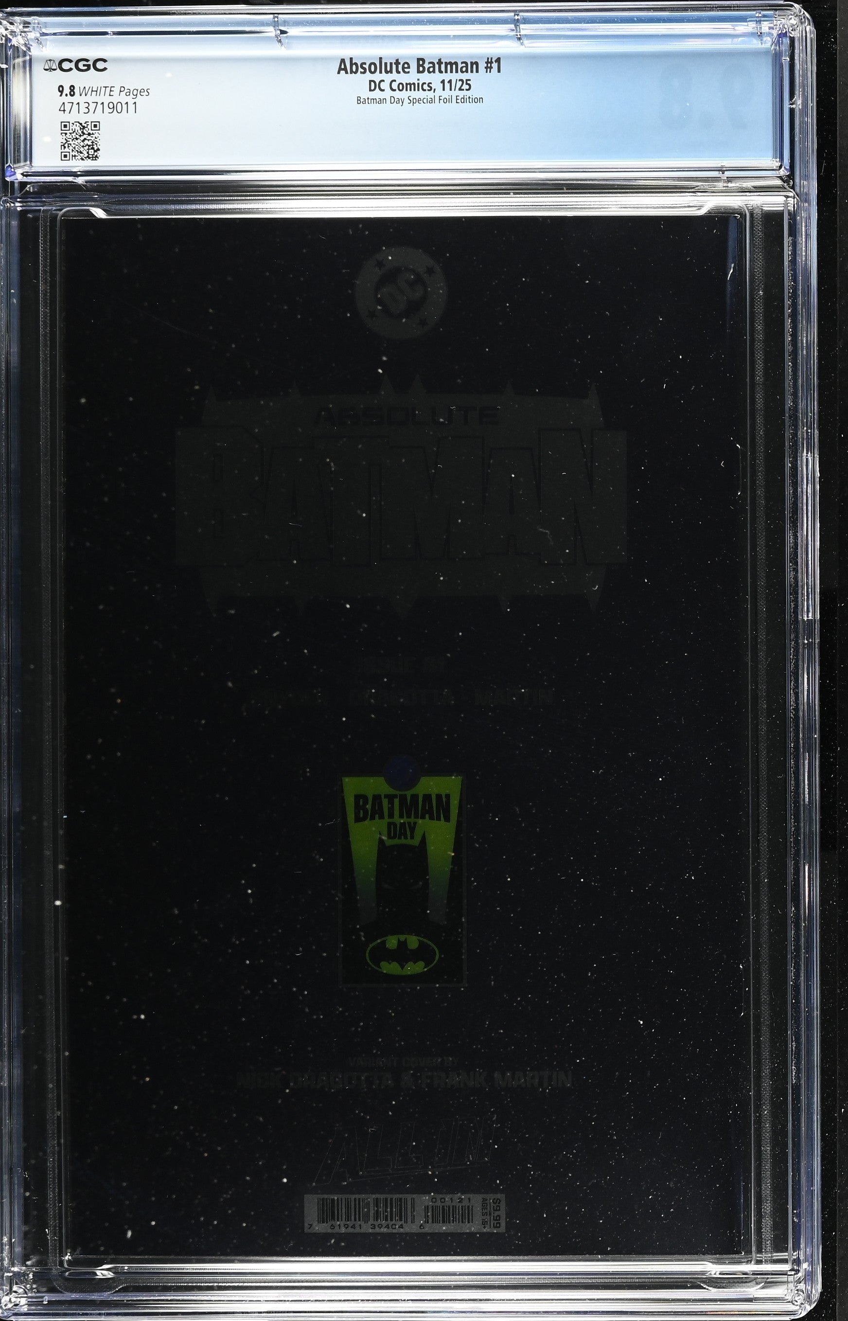 Absolute Batman #1 Batman Day Special Foil Edition CGC 9.8 *one per customer*