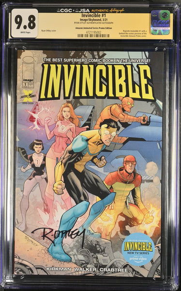 Invincible #1 Amazon Animated Series Promo Edition Signed by Ryan