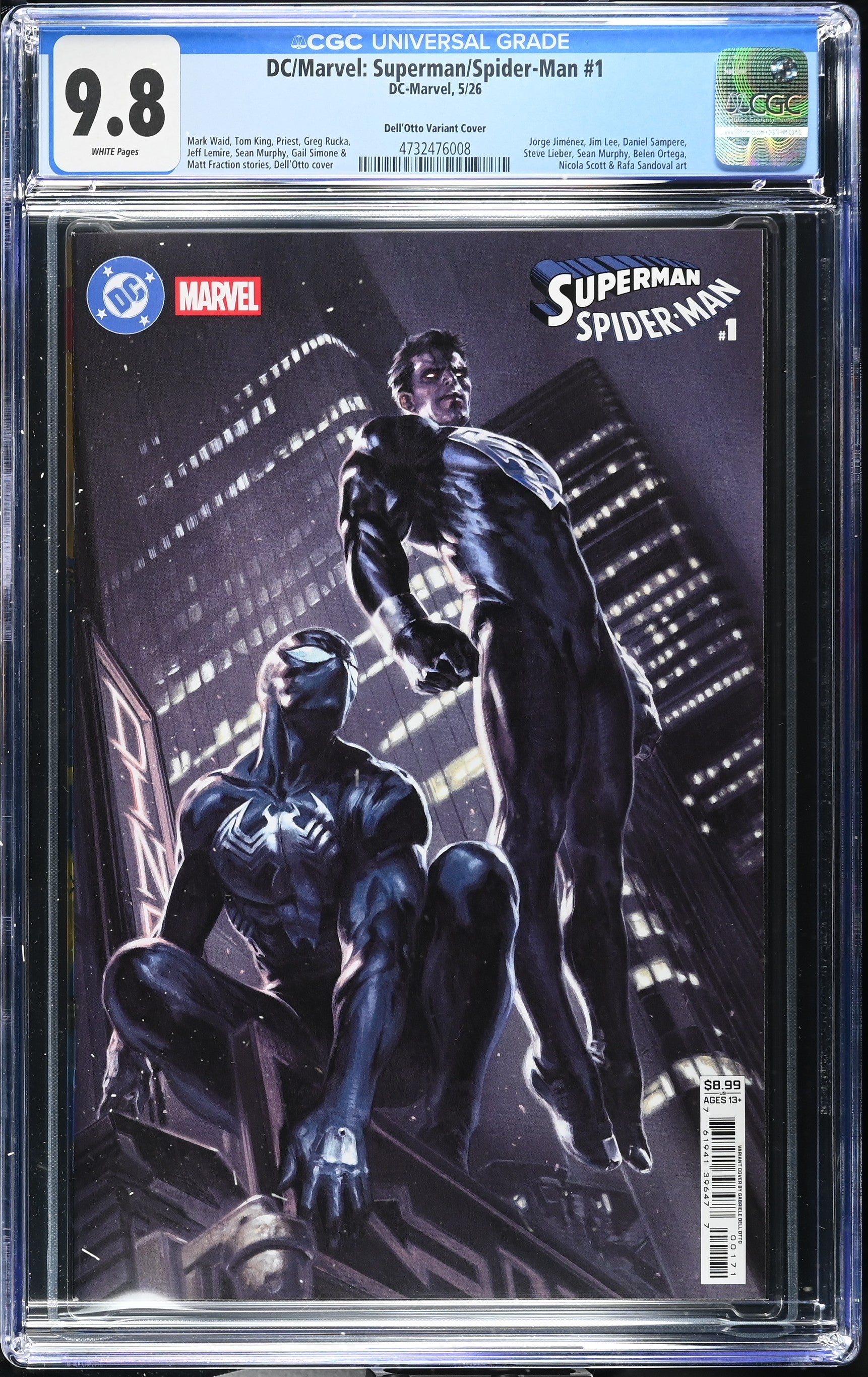 DC / Marvel: Superman / Spider-Man #1 Cover G Gabriele Dell'Otto Variant CGC 9.8