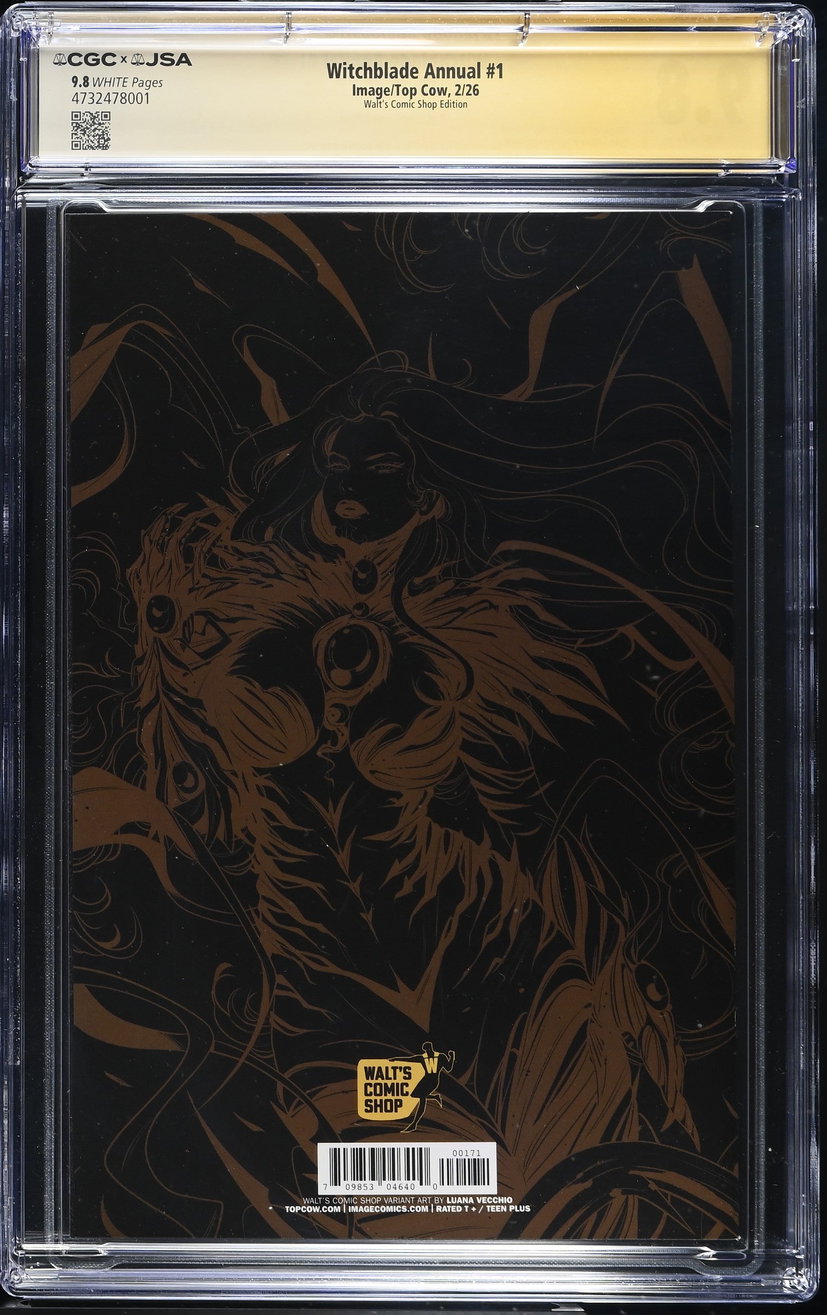 Witchblade Annual 2026 #1 Walt's Comic Shop Exclusive Variant by Luana Vecchio CGC 9.8 SIGNED