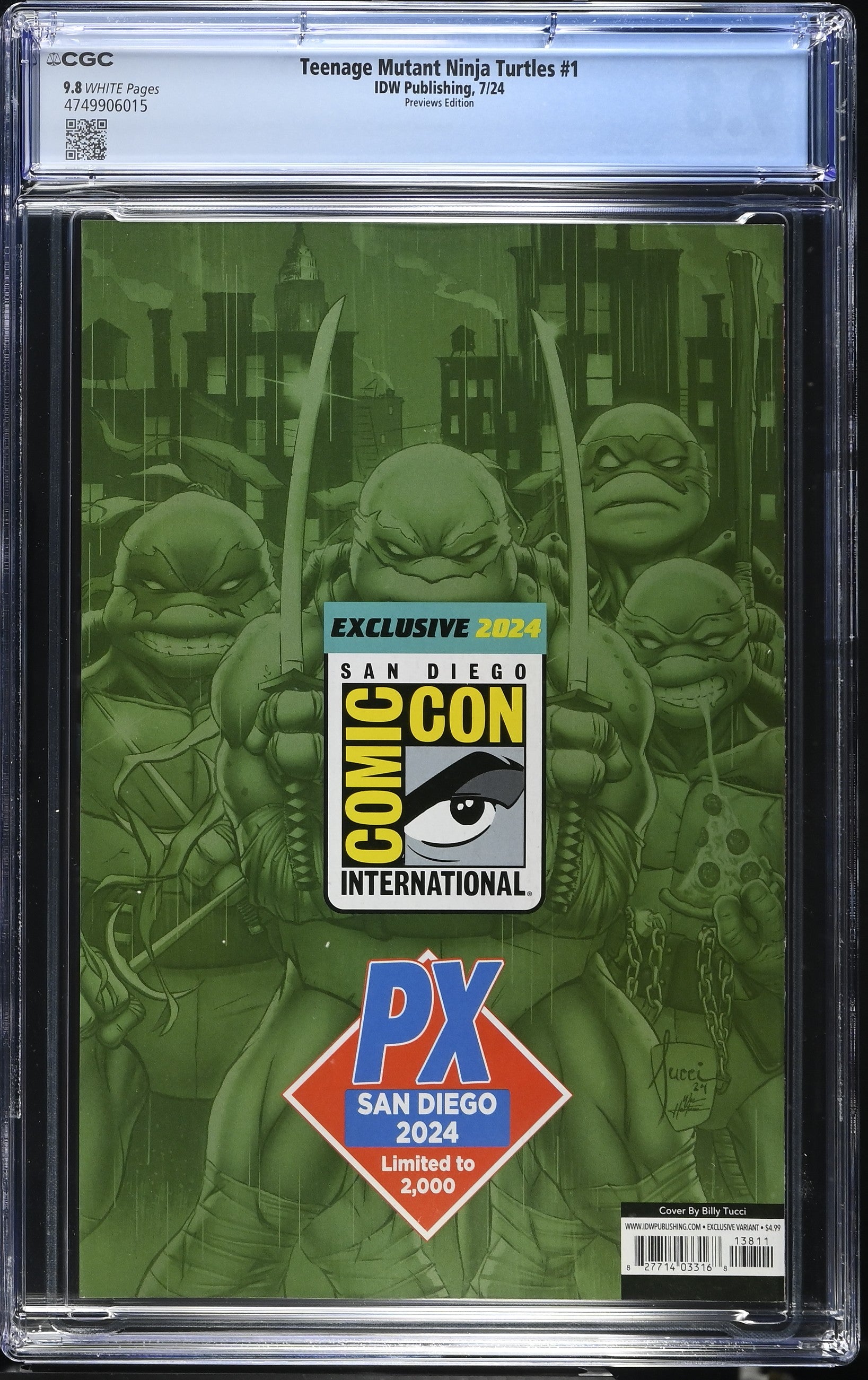 Teenage Mutant Ninja Turtles #1 SDCC 2024 Exclusive CGC 9.8