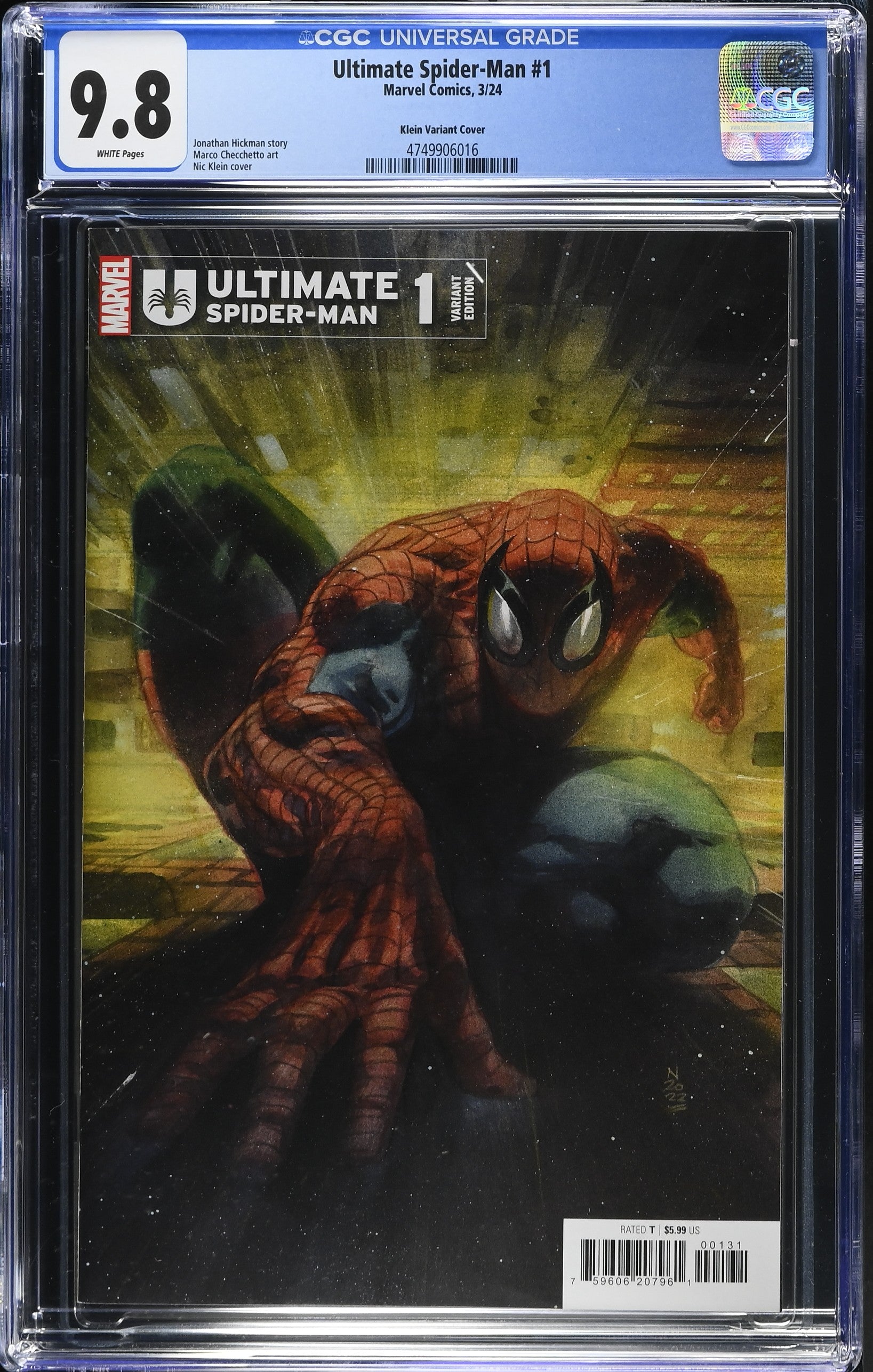 Ultimate Spider-Man #1 Nic Klein Variant CGC 9.8