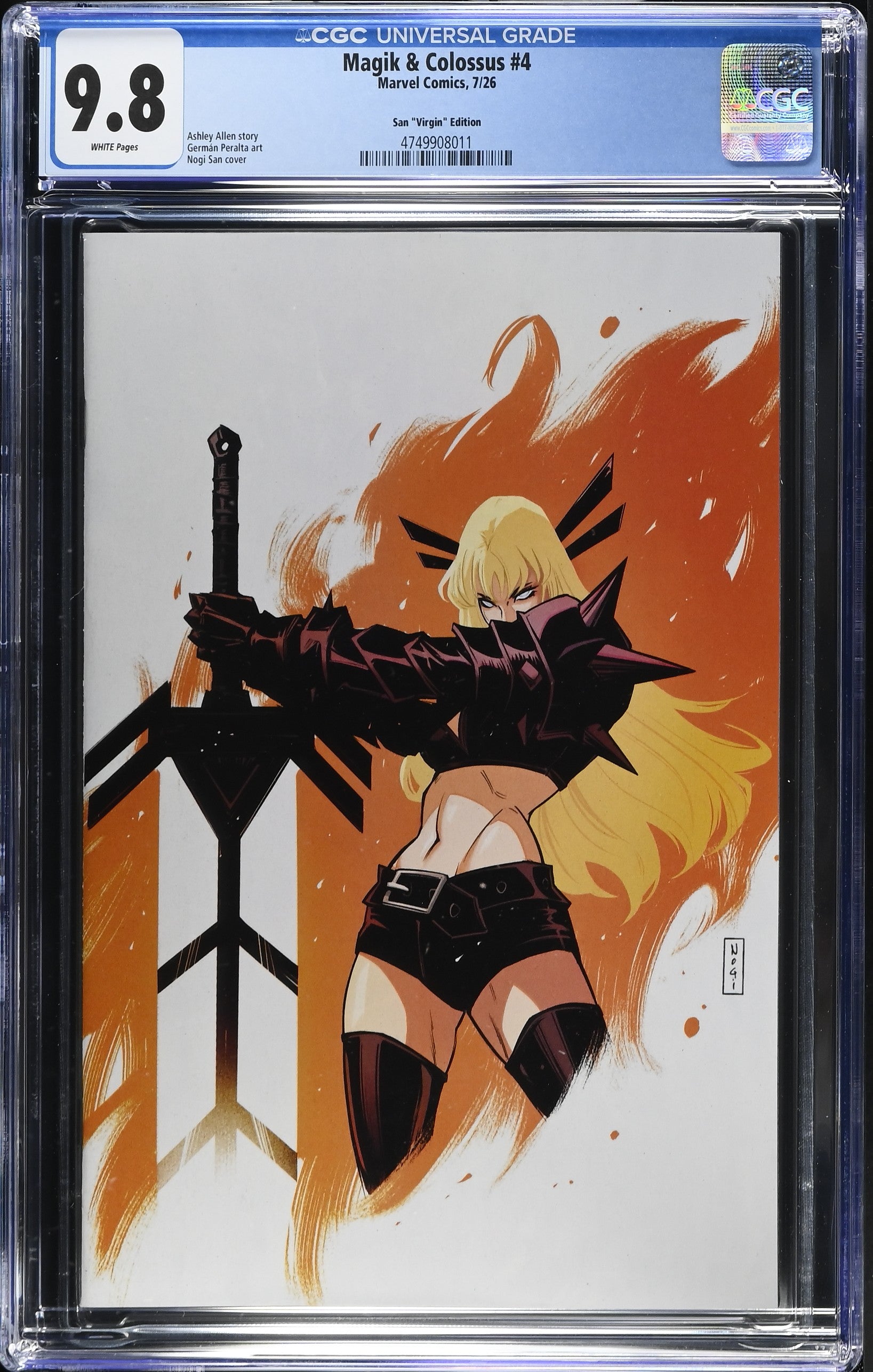 Magik and Colossus #4 1:50 Nogi San Virgin Variant CGC 9.8