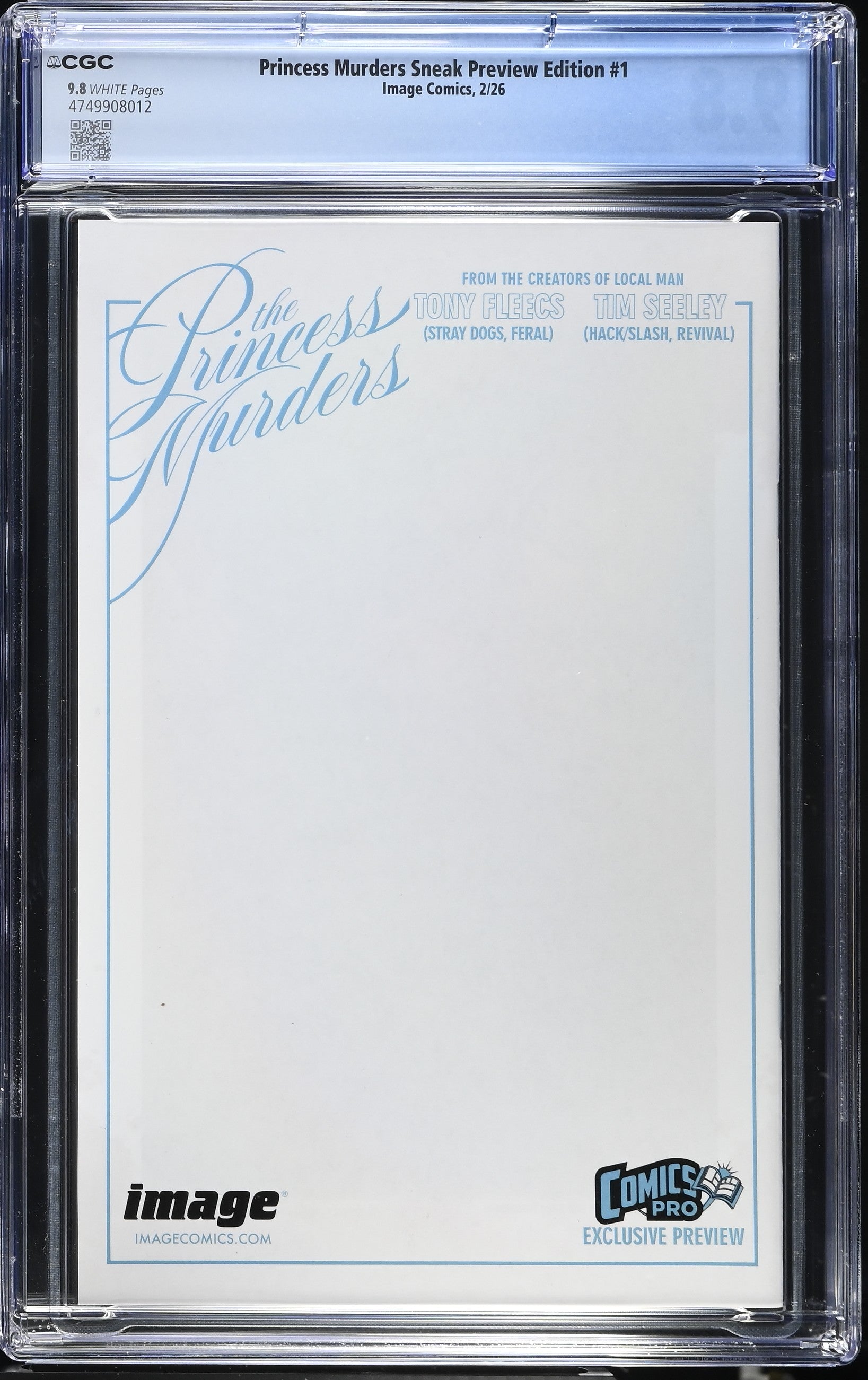Princess Murders #1 Comicspro Sneak Preview Edition CGC 9.8