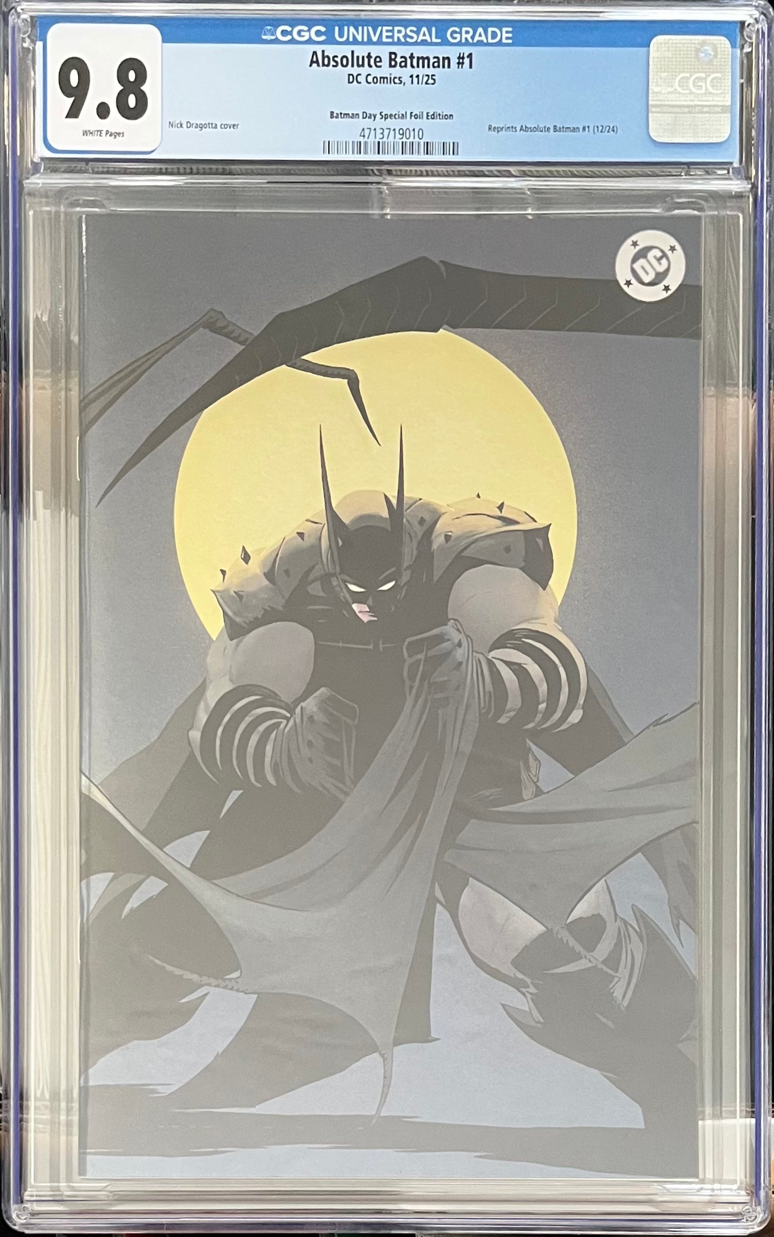 Absolute Batman #1 Batman Day Special Foil Edition CGC 9.8 *one per customer*