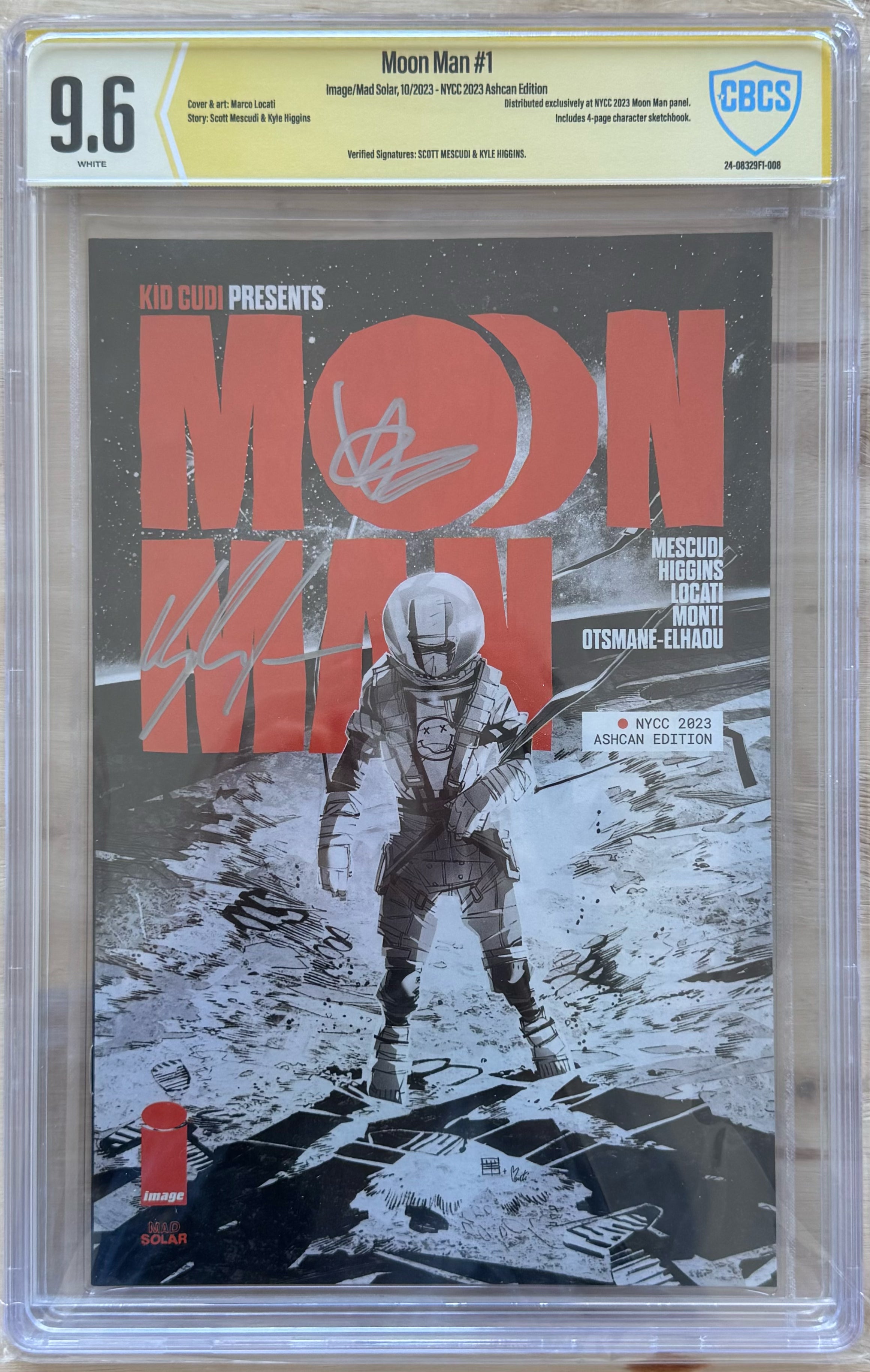Moon Man Ashcan #1 NYCC 2023 Variant signed by Scott Mescudi &Kyle Higgins CBCS 9.6