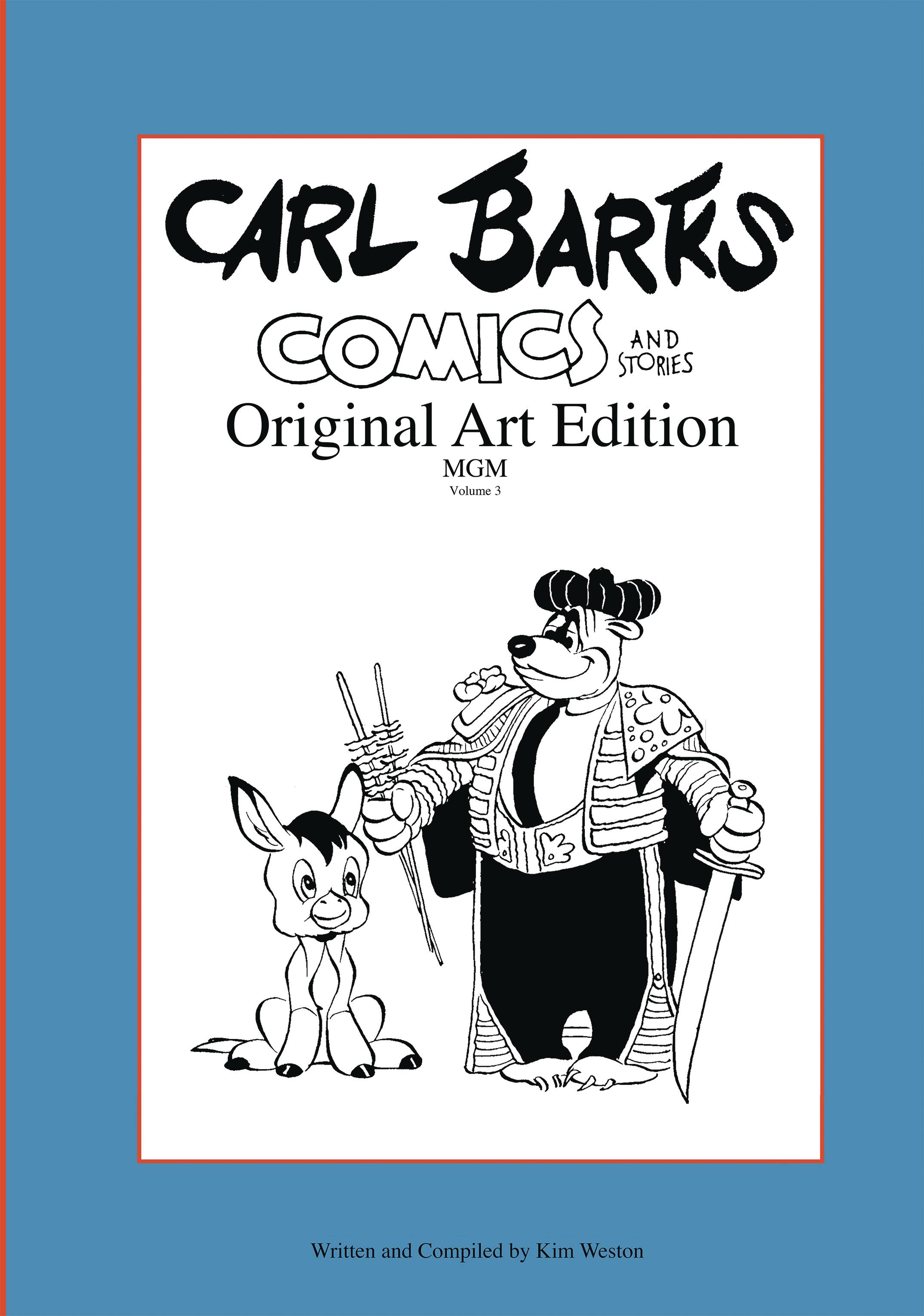 Carl Barks Comics and Stories Original Art Edition MGM Volume 3 HC *PRE-ORDER*