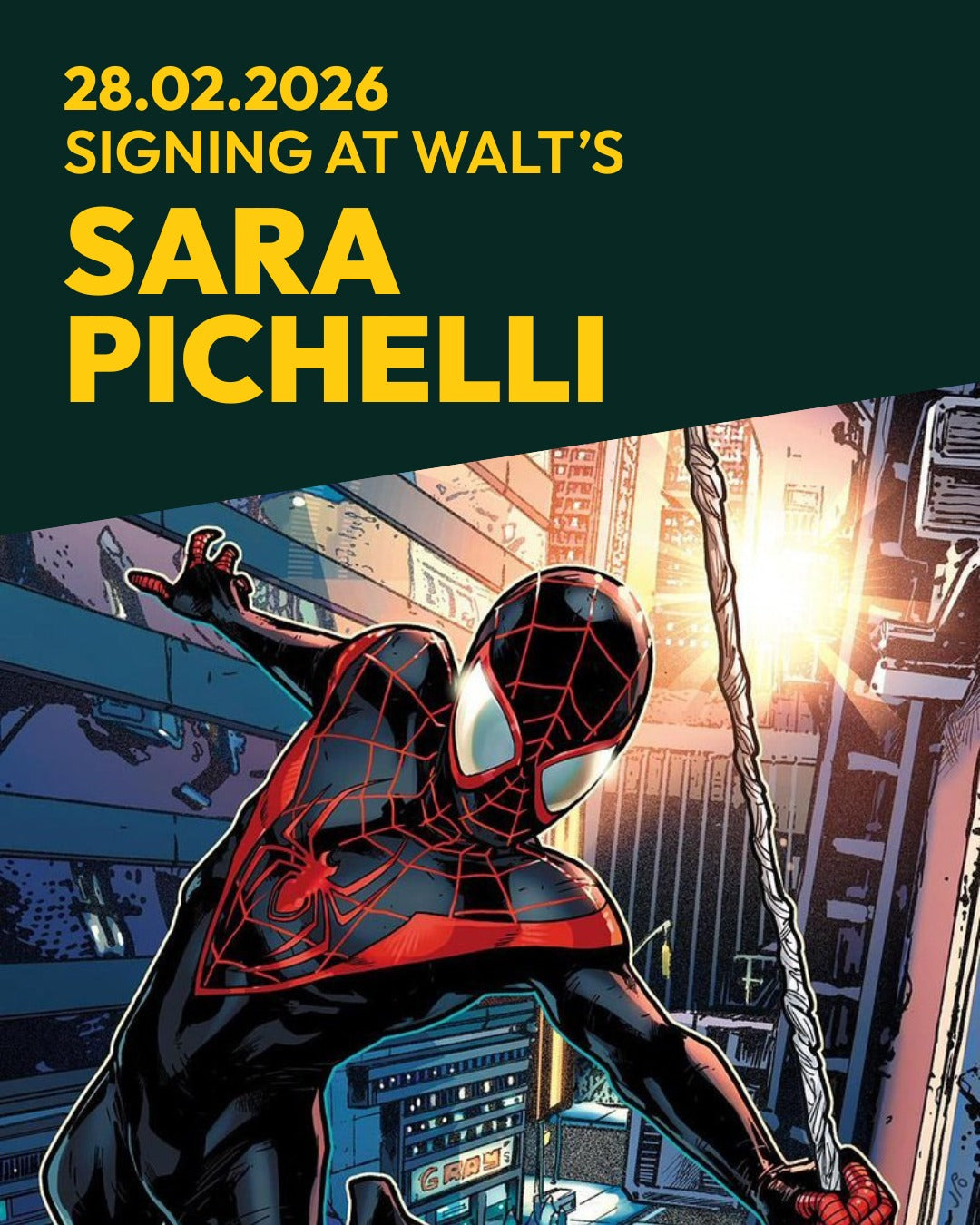 Berlin, 28.2.26 Signing @ Walt's Warehouse with Sara Pichelli, Luana Vecchio & Erica D'Urso — FREE Entry Ticket