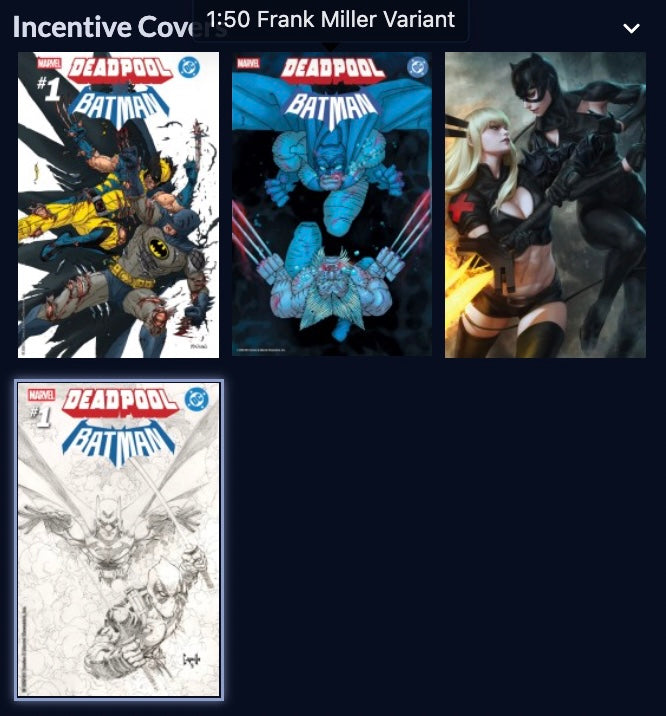 Marvel / DC: Deadpool / Batman #1 ALL 21 COVERS + (Open Order + Incentives) Bundle *PRE-ORDER*