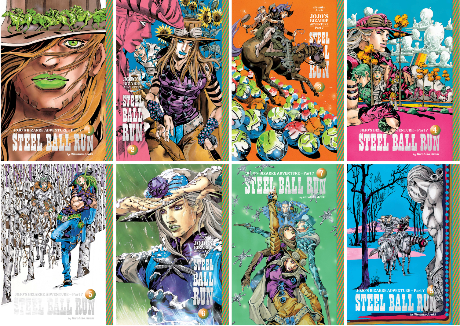 JoJo's Bizarre Adventure: Part 7 Steel Ball Run HC Bundle Volumes 1-8