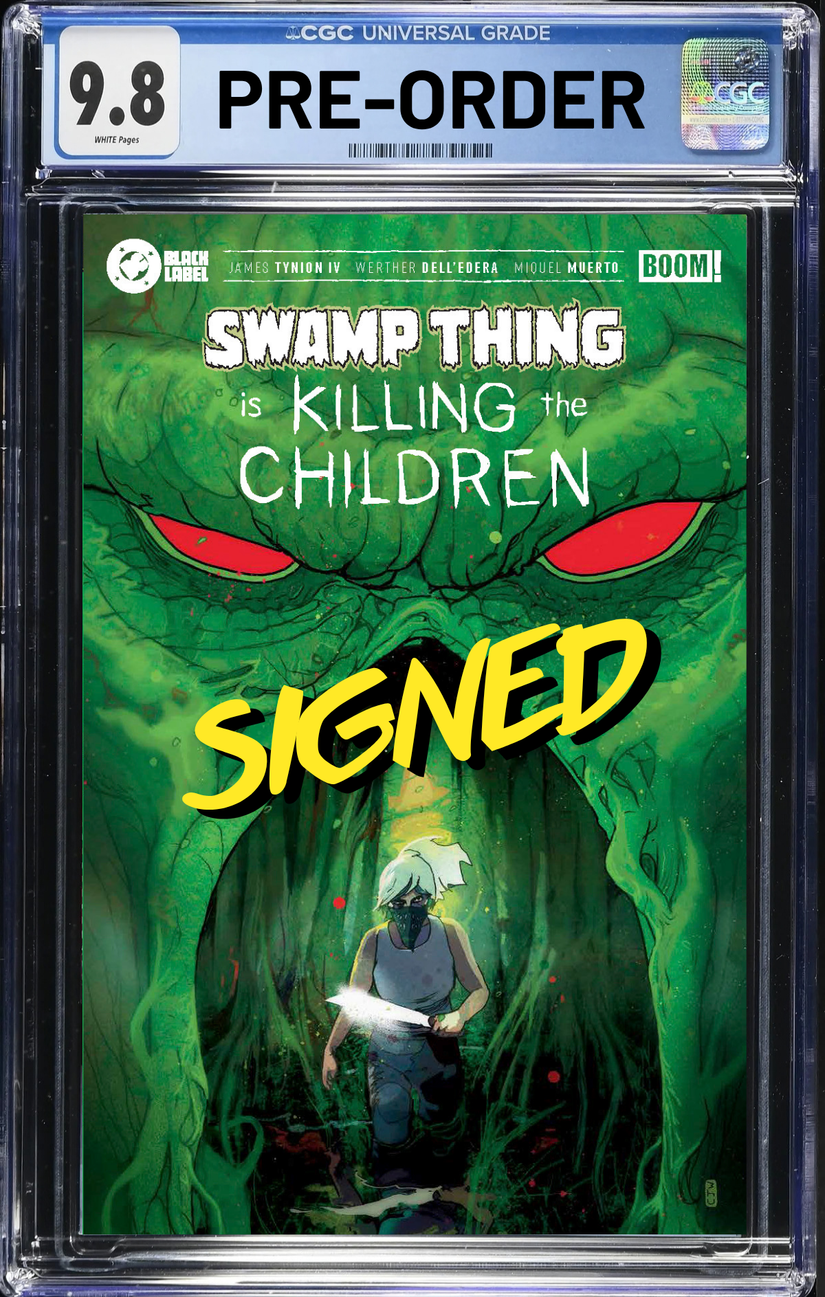 Swamp Thing Is Killing The Children #1 Walt’s Comic Shop Exclusive Regular Cover AUTHENTICATED AUTOGRAPH by Christian Ward CGC 9.8 *PRE-ORDER*