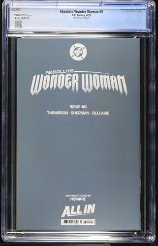 Absolute Wonder Woman #5 Homare cover 1: 50 CGC 9.8