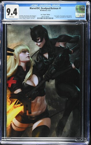 Marvel / DC: Deadpool / Batman #1 1:100 Stanley 'Artgerm' Lau Virgin Variant CGC 9.4