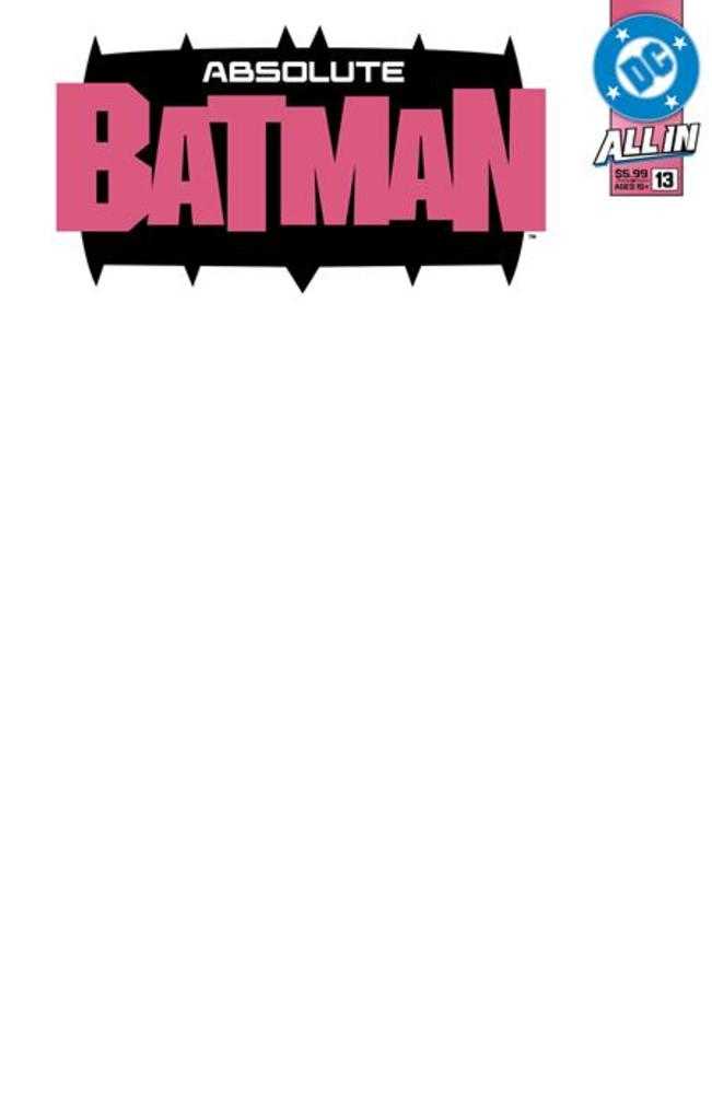 Absolute Batman 13 Cover G Blank Card Stock Variant - Walt's Comic Shop