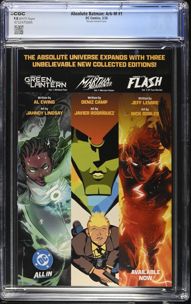 Absolute Batman: Ark M Special 1 Cover C Riley Rossmo Variant CGC 9.8 - Walt's Comic Shop
