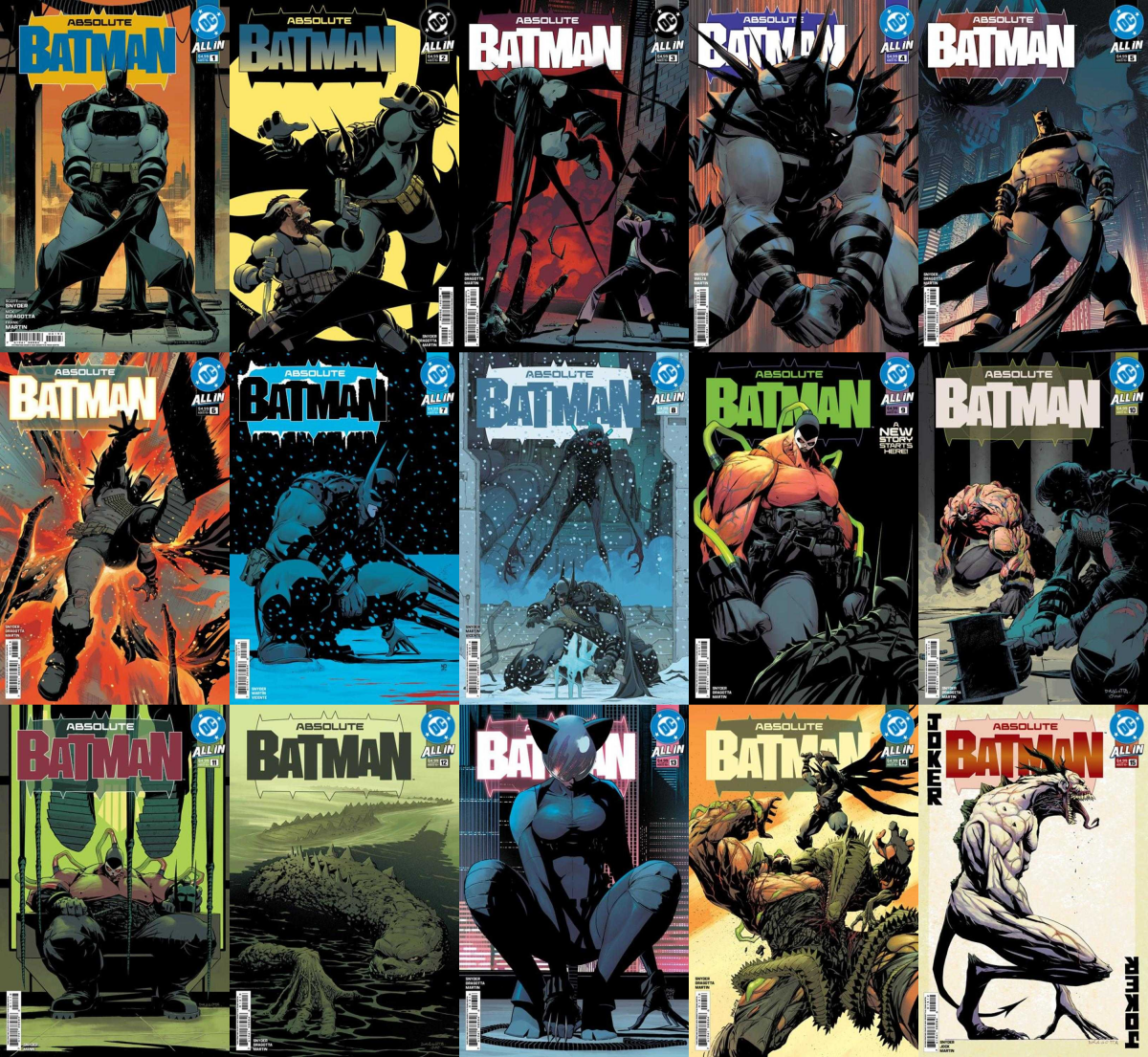 Absolute Batman: The First 15 Issues 1 - 15 Mega - Bundle! - Walt's Comic Shop