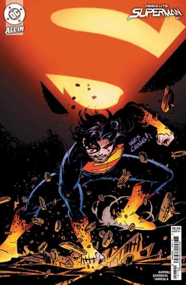 Absolute Superman #1 Cover B Wes Craig Card Stock Variant *one copy per customer* - Walt's Comic Shop