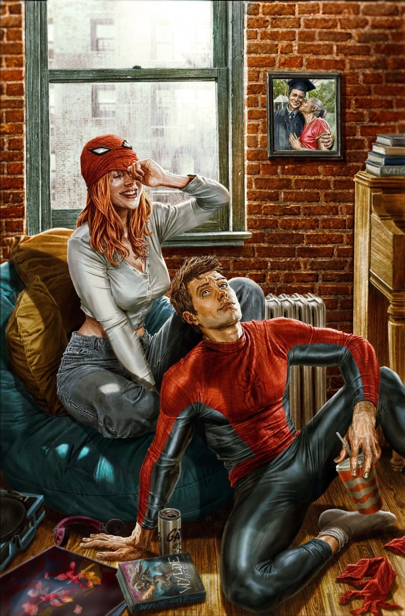 Amazing Spider - Man 27 Lee Bermejo Amazing Visions Full Art 1:100 Ratio Variant [Ds] - Walt's Comic Shop