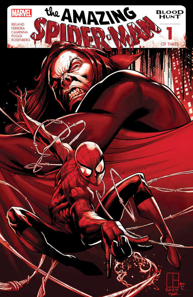 Amazing Spider - Man: Blood Hunt #1 Marcelo Ferreira Blood Soaked 2nd Print Variant [Bh] - Walt's Comic Shop