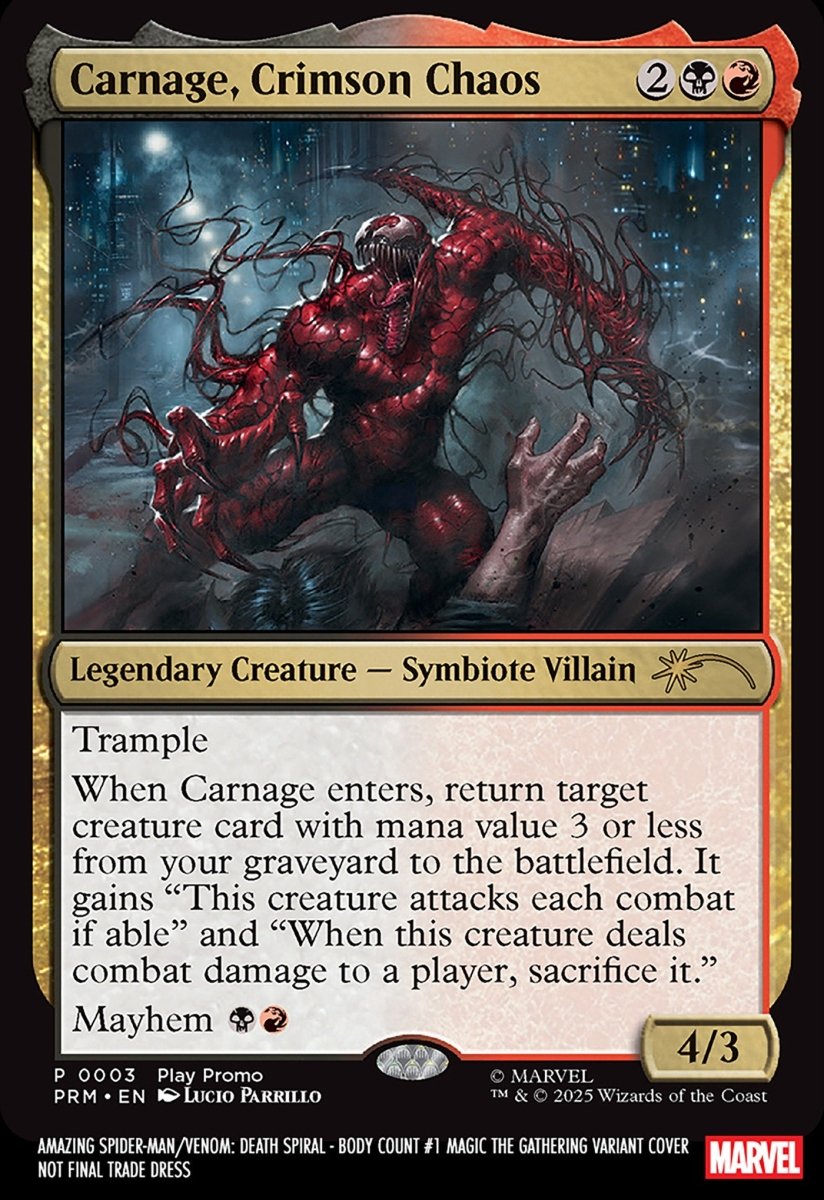 Amazing Spider - Man/Venom: Death Spiral Body Count 1 Lucio Parrillo Magic: The Gathering Variant [Ds] - Walt's Comic Shop