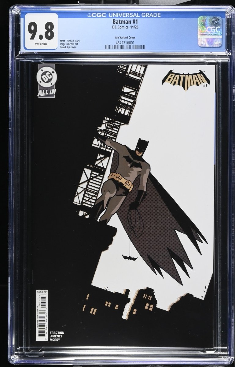 Batman 1 (2025) Cover M 1:50 David Aja Variant CGC 9.8 - Walt's Comic Shop