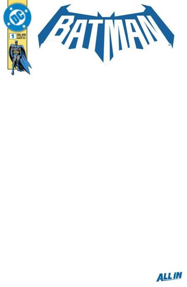 Batman 1 Cover K Blank Card Stock Variant *one copy per customer* - Walt's Comic Shop