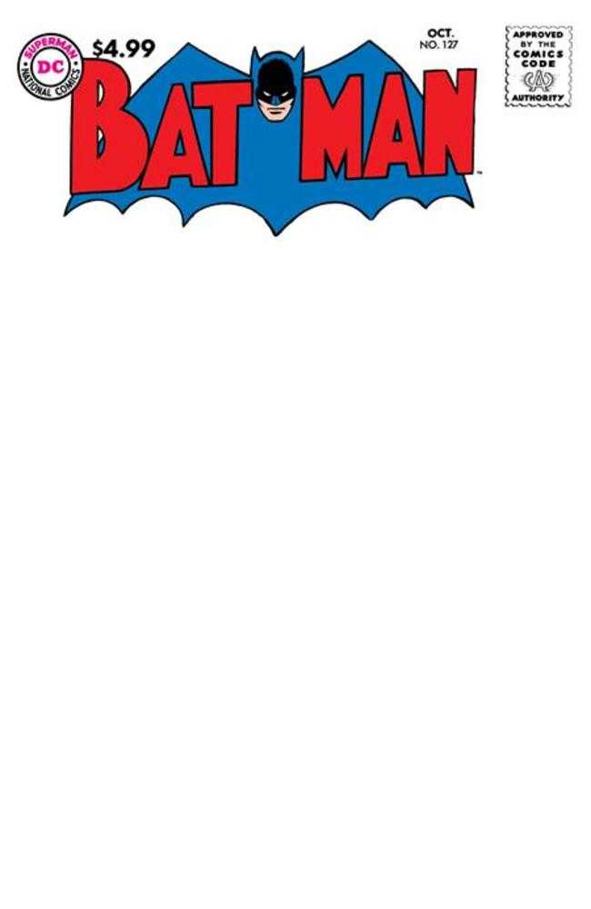 Batman 127 Facsimile Edition Cover B Blank Card Stock Variant - Walt's Comic Shop