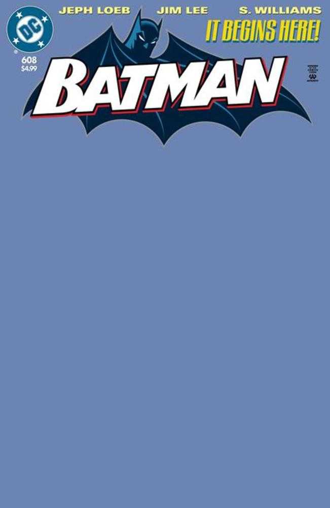 Batman #608 Facsimile Edition Cover C Blue Blank Card Stock Variant - Walt's Comic Shop