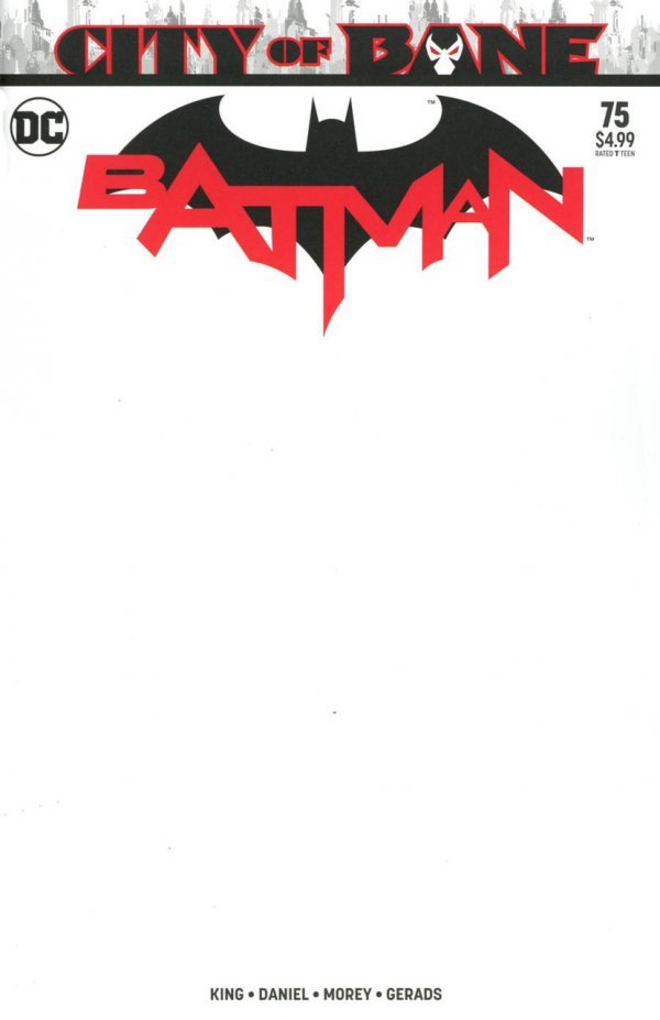 Batman 75 Blank Rare Variant *one copy per customer* - Walt's Comic Shop