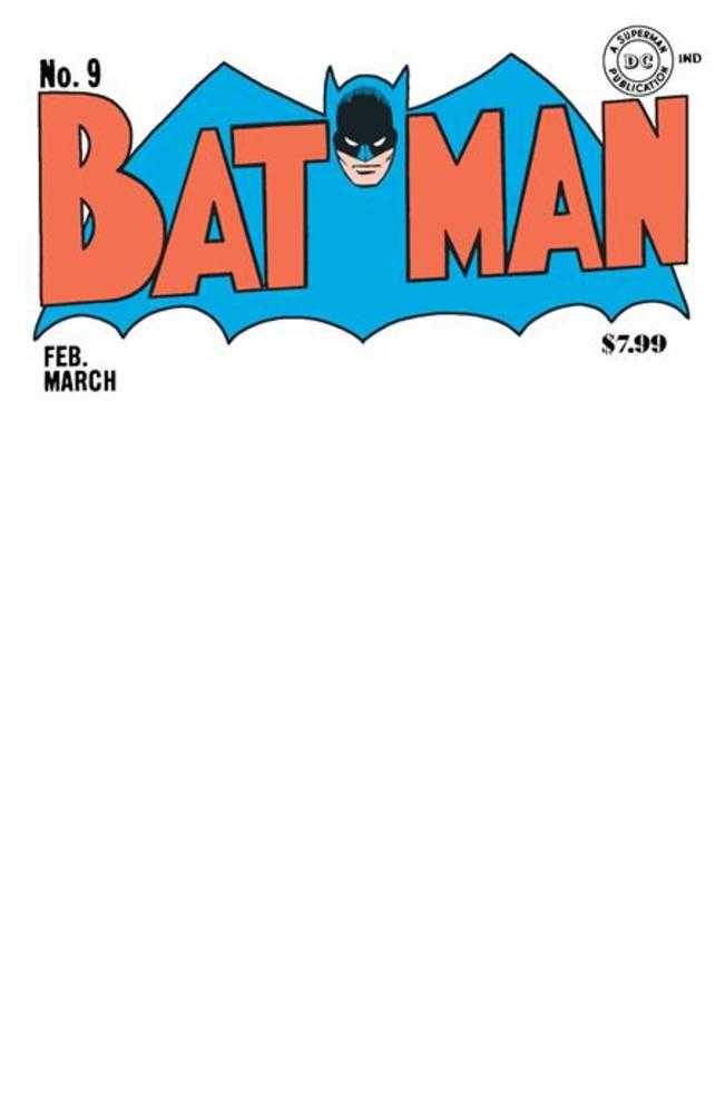 Batman 9 Facsimile Edition Cover C Blank Card Stock Variant - Walt's Comic Shop