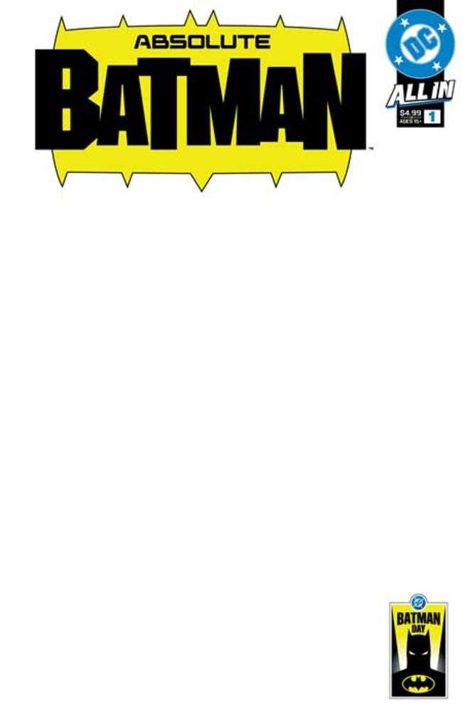 Batman Day 2025 Absolute Batman 1 Cover C Blank Variant - Walt's Comic Shop