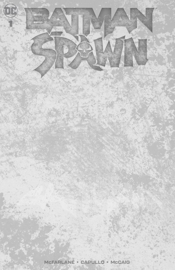 Batman Spawn 1 (One Shot) Cover I Black & White Blank Variant - Walt's Comic Shop