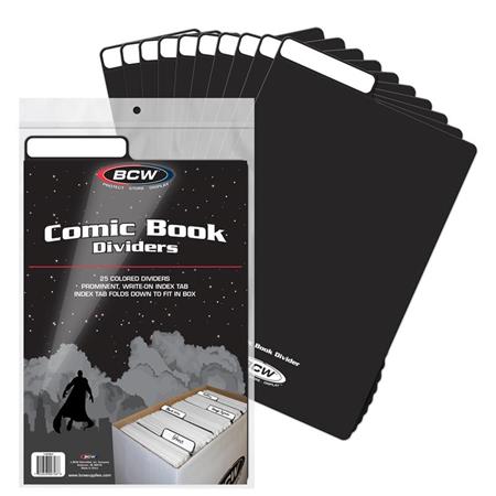 BCW Comic Book Dividers Black (25 Pack) - Walt's Comic Shop