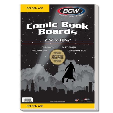 BCW Golden Backing Boards (Pack Of 100) - Walt's Comic Shop