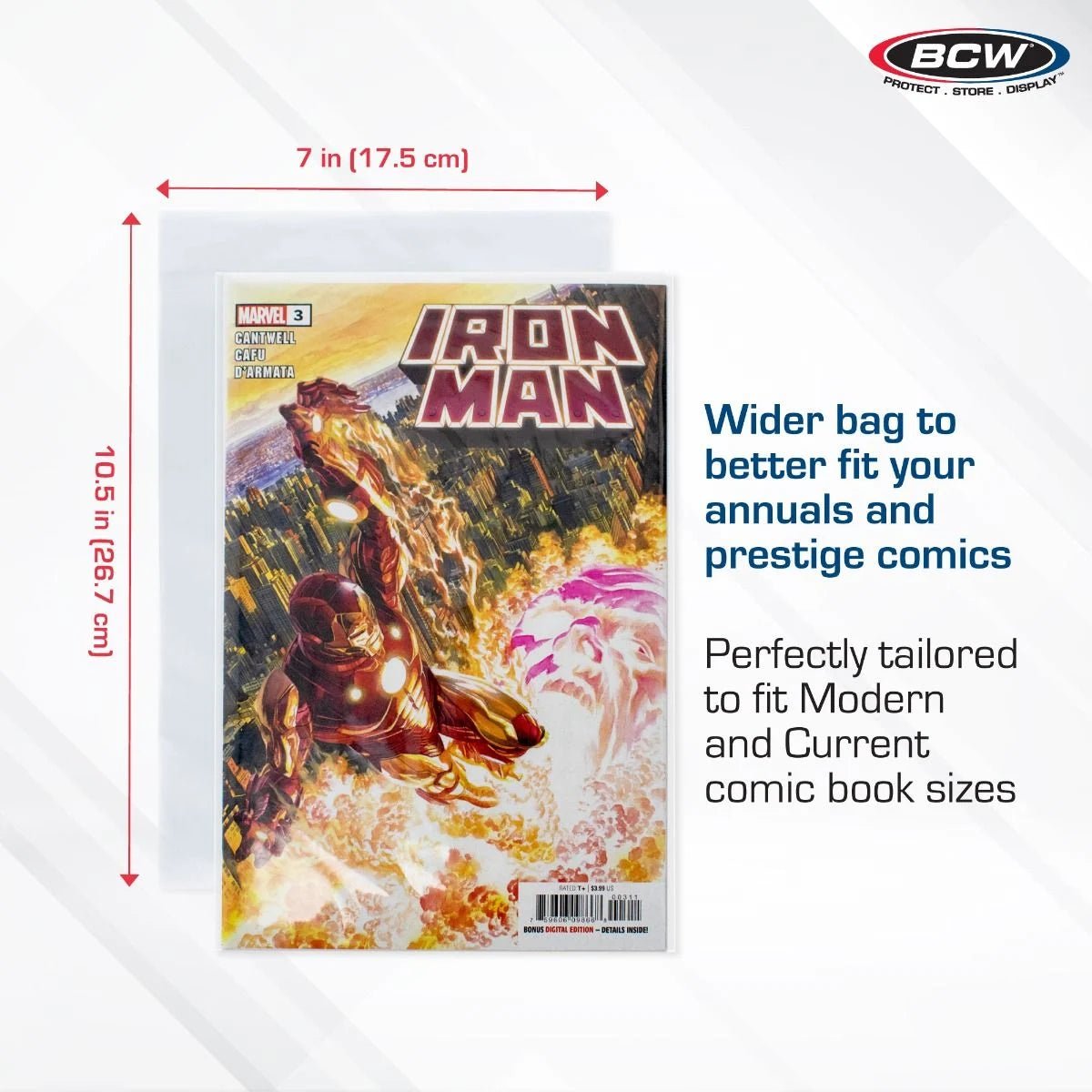 BCW Resealable Current/Modern Comic Bags - Thick (Pack Of 100) - Walt's Comic Shop