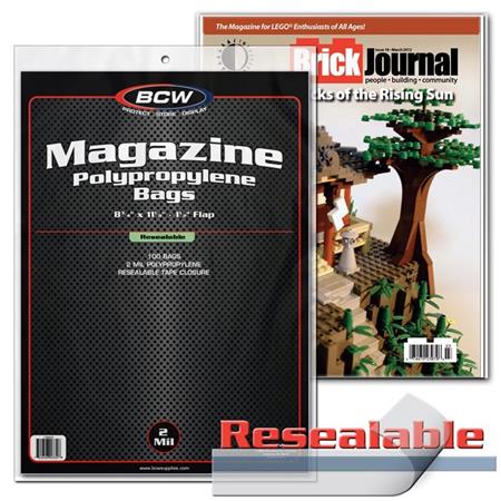 BCW Resealable Magazine Bags (Pack Of 100) - Walt's Comic Shop