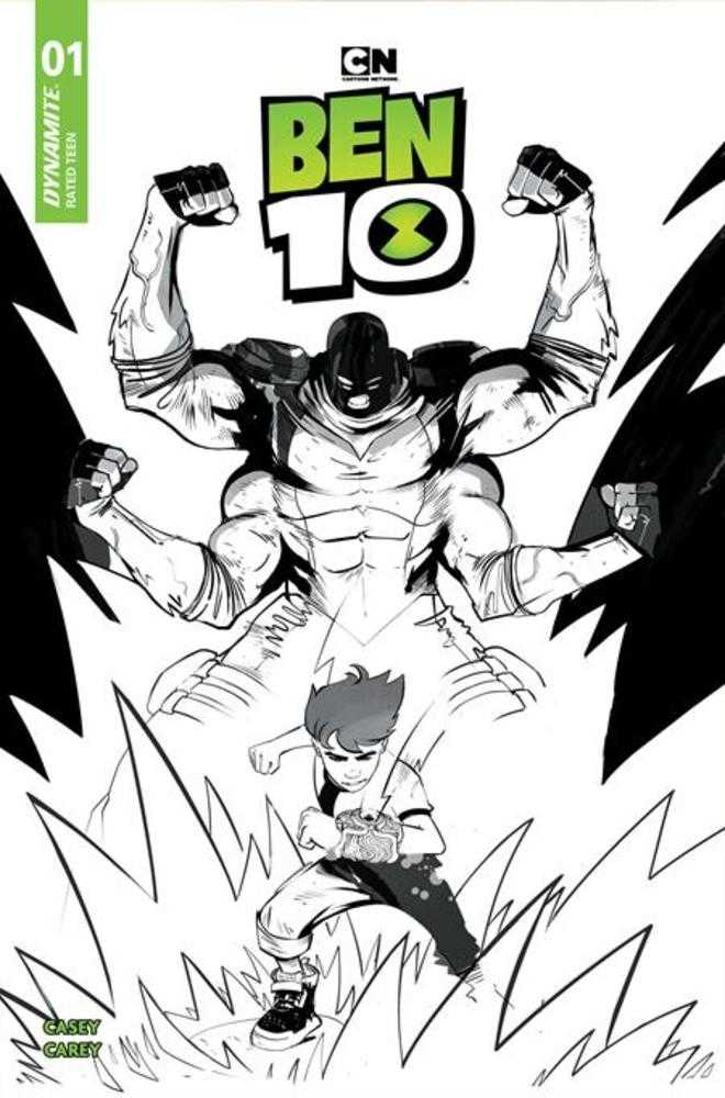 Ben 10 1 Cover K Inc Sebastian Piriz Line Art 1:15 Ratio Variant - Walt's Comic Shop