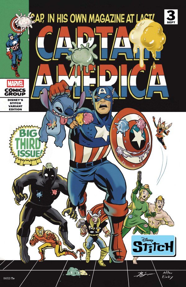 Captain America 3 Ben Su Disney Stitch Variant - Walt's Comic Shop