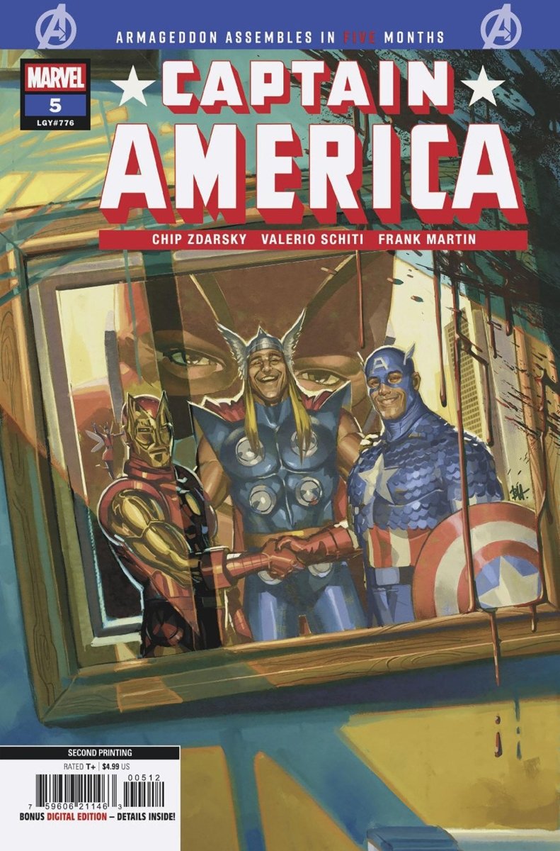 Captain America 5 Ben Harvey 2nd Printing Variant - Walt's Comic Shop