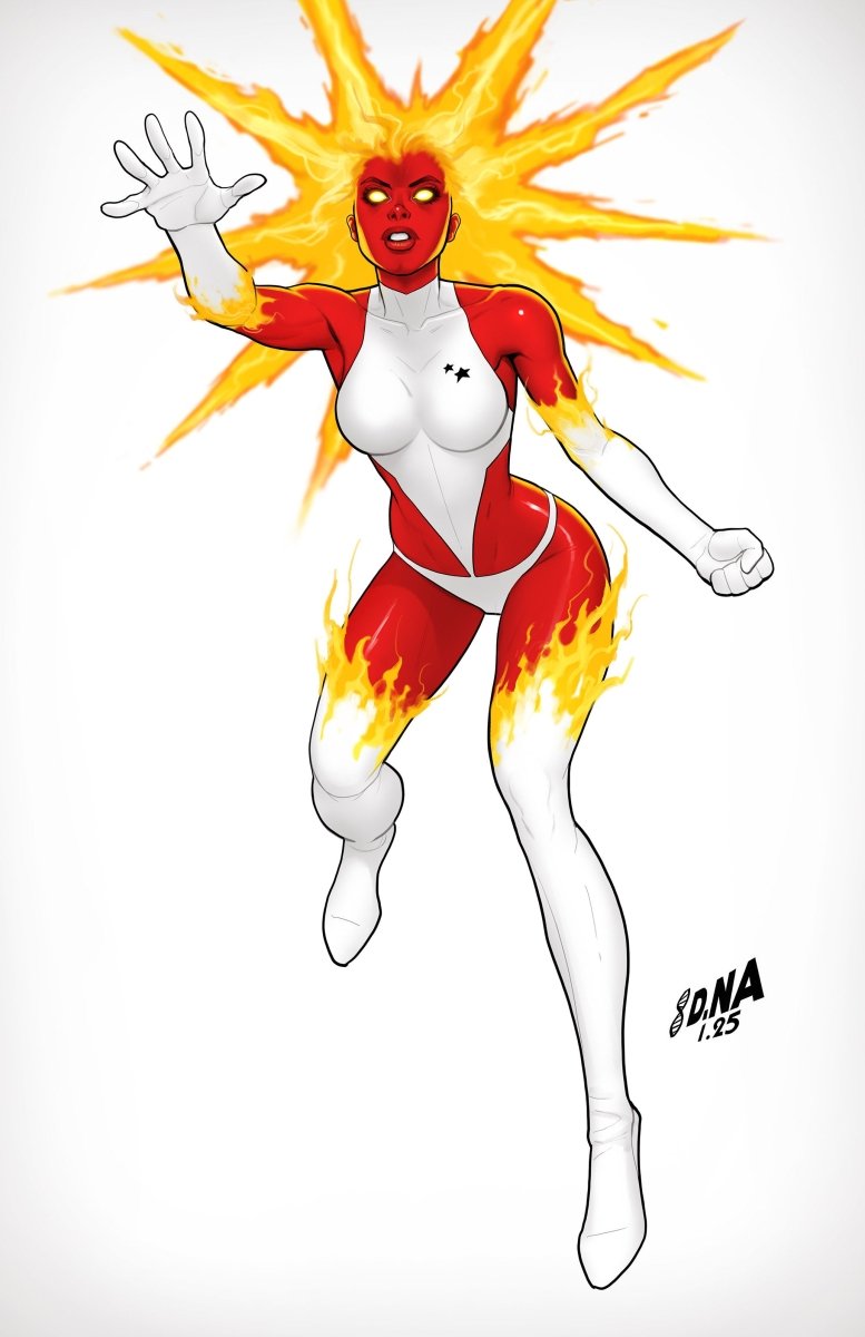 Captain Marvel: Dark Past 1 David Nakayama Color Block White Full Art 1:50 Ratio Variant - Walt's Comic Shop