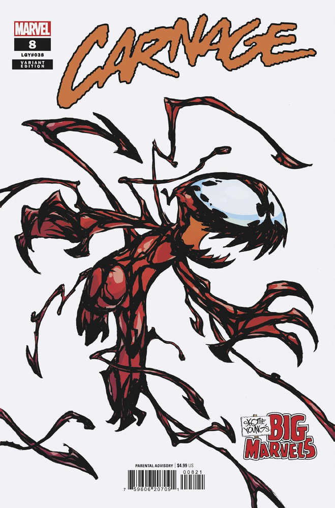 Carnage #8 Skottie Young'S Big Marvel Variant - Walt's Comic Shop