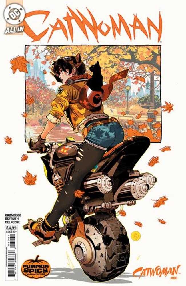 Catwoman 80 Cover E Dan Mora Pumpkin Spicy Card Stock Variant - Walt's Comic Shop