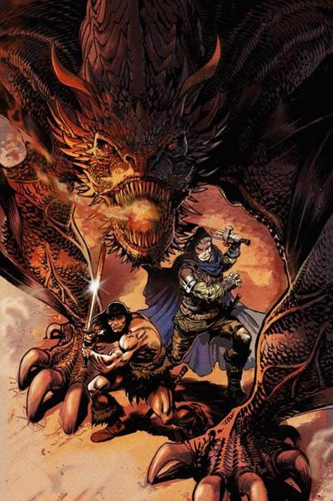 Conan And Dragonero 2 (Of 7) Cover D Fernando Dagnino Full Art Variant (Mature) - Walt's Comic Shop