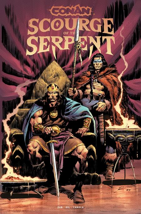 Conan The Barbarian: Scourge Of The Serpent TP Vol 01 Direct Market Edition Roberto De La Torre Throne Cover *PRE - ORDER* - Walt's Comic Shop