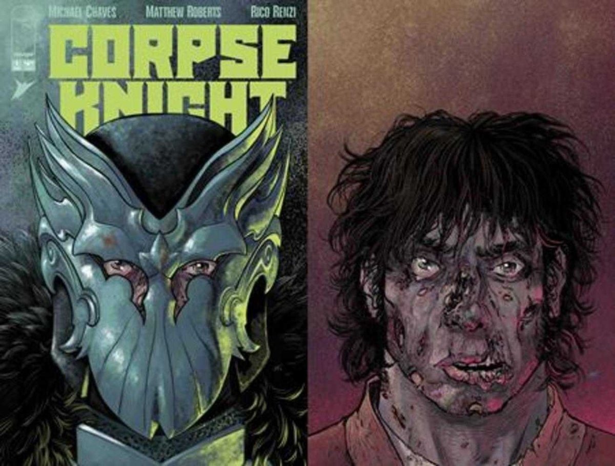 Corpse Knight 1 (Of 6) Cover G Matthew Roberts Die Cut Helmet Variant (Mature) - Walt's Comic Shop