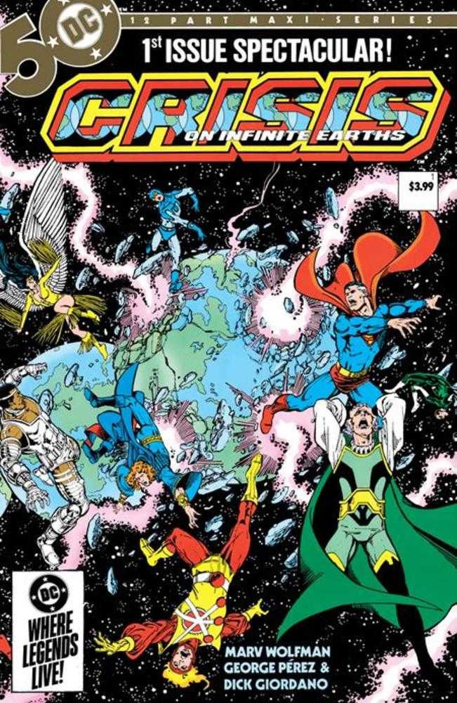 Crisis On Infinite Earths #1 (Of 12) Facsimile Edition Cover A George Perez Wraparound - Walt's Comic Shop