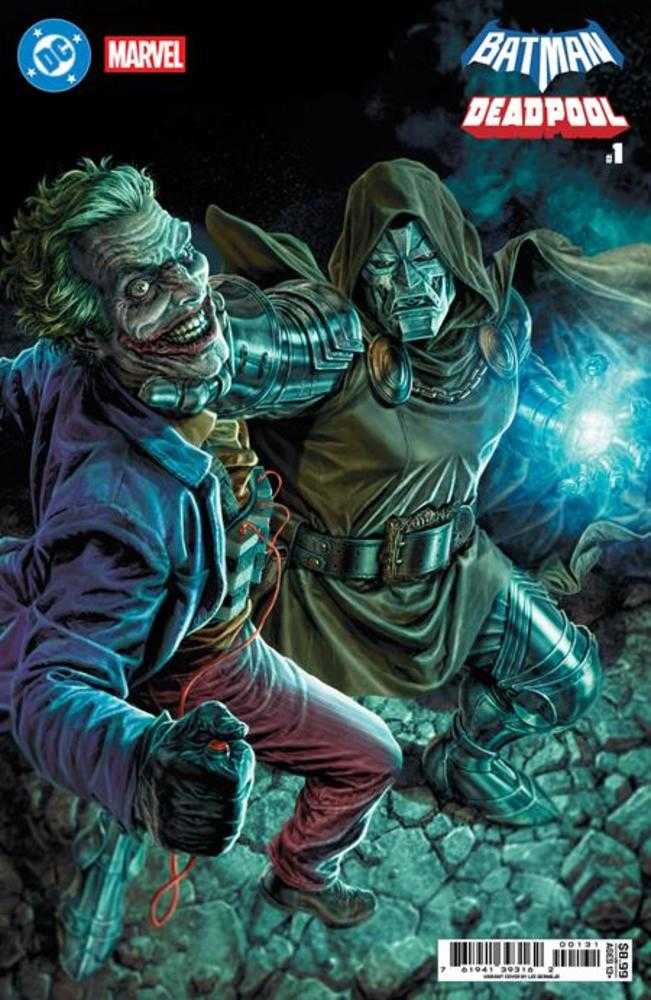 DC Marvel Batman Deadpool 1 (One Shot) Cover C Lee Bermejo Joker Dr Doom Card Stock Variant - Walt's Comic Shop