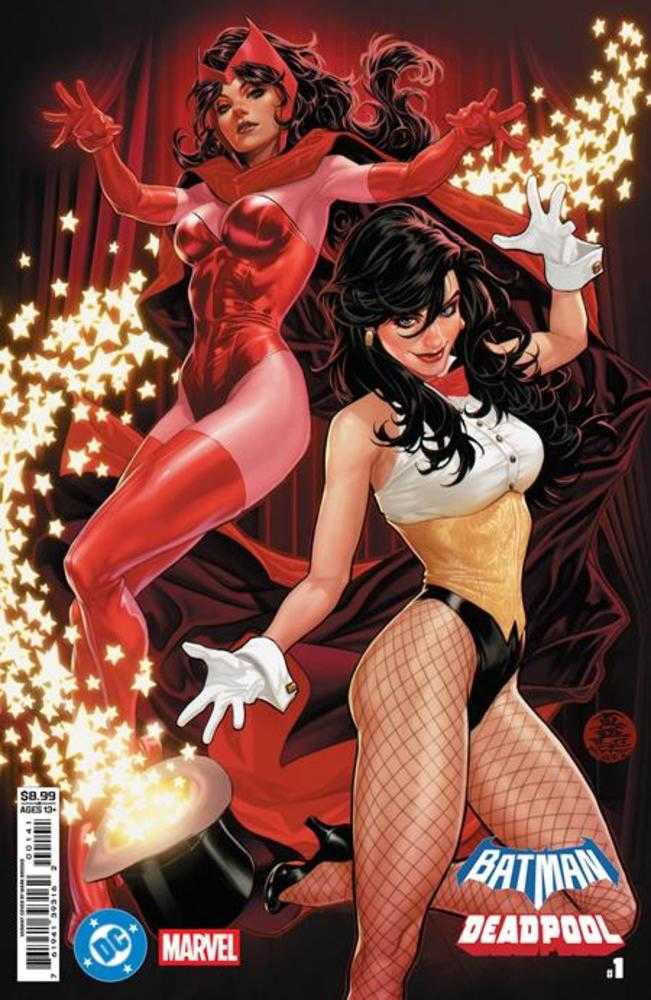 DC Marvel Batman Deadpool 1 (One Shot) Cover D Mark Brooks Zatanna Scarlet Witch Card Stock Variant - Walt's Comic Shop