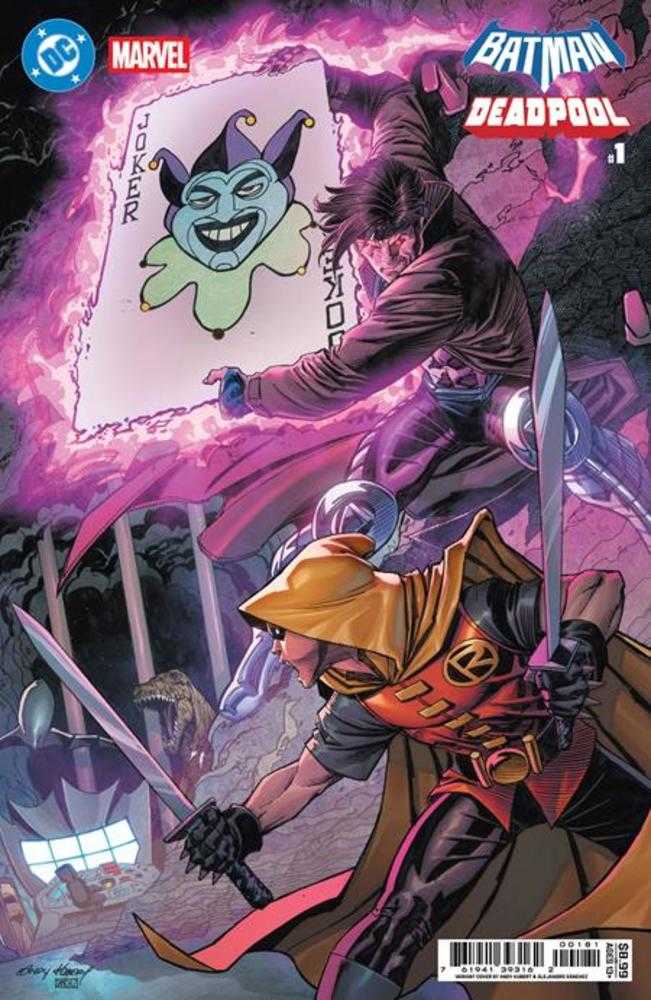 DC Marvel Batman Deadpool 1 (One Shot) Cover I Andy Kubert Damian Wayne Gambit Card Stock Variant - Walt's Comic Shop